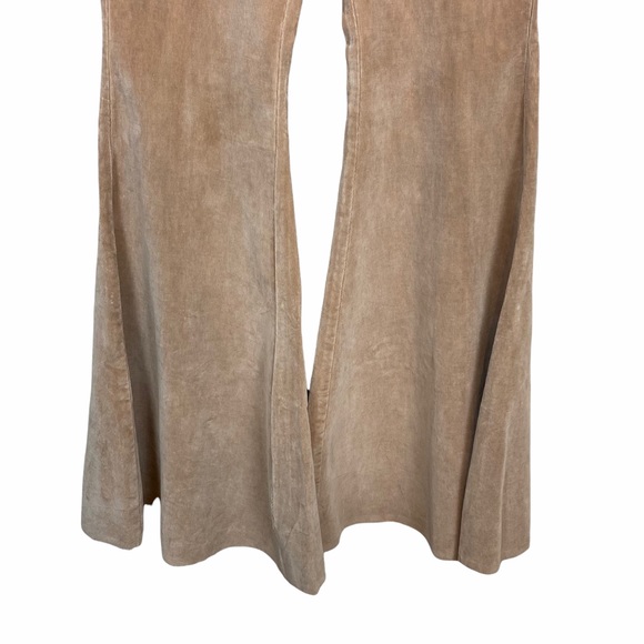 Free People CRVY Cord Lace Up Back Flare Jeans Size 34 - Picture 5 of 10